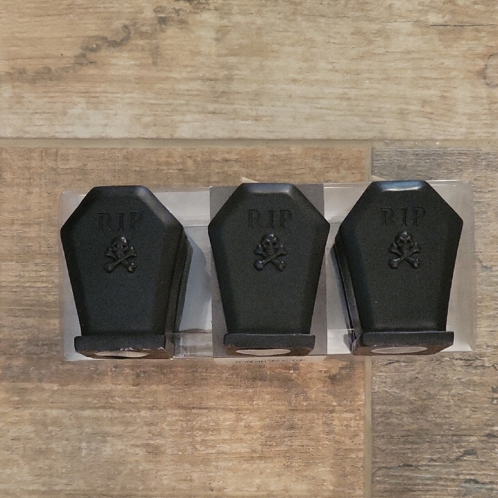 Place & Time Black Coffin Candles Set Of 6, 3 In Each Box NWT